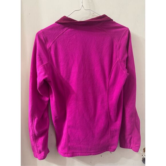North Face size Small Magenta 1/4 zip fleece jacket - Picture 3 of 5